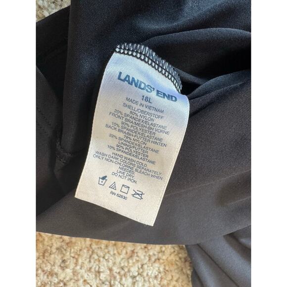Land's End Women's swim tankini top size 18 TALL/LONG, Black - Picture 4 of 6